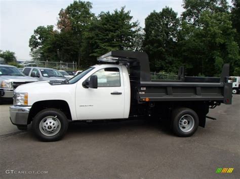 Summit White 2014 Chevrolet Silverado 3500hd Wt Regular Cab Dump Truck