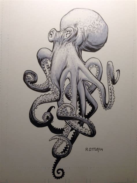 RYAN OTTLEY Octopus Tattoo Design Octopus Drawing Squid Drawing