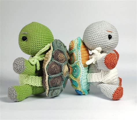 Crochet A Turtle Toy Amigurumi With Removable Shells Knithacker