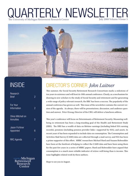 Newsletter Quarterly Inside Directors Corner