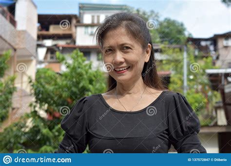 Smiling Old Filipina Female Senior Stock Image Image Of Citizen Older
