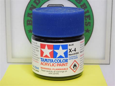 Tamiya X 4 Gloss Blue Acrylic Paint 23ml Bottle Tam81004