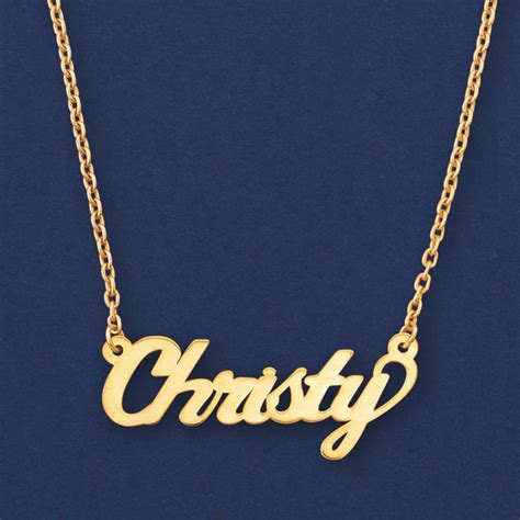 14kt Yellow Gold Script Name Necklace 18 Ross Simons
