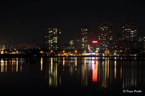 Night View At Powai Lake Mumbai Random Photography