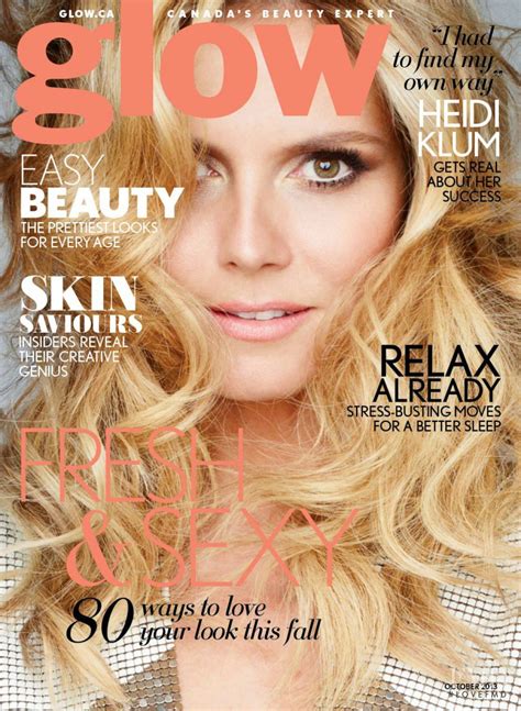 Cover Of Glow With Heidi Klum October 2013 Id25674 Magazines The Fmd