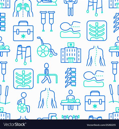 Physiotherapy Seamless Pattern Royalty Free Vector Image