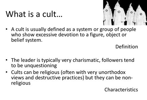 Home Learning : Cults - info and paragraph structure