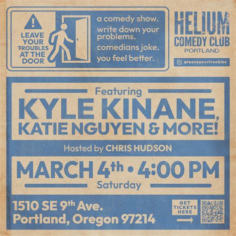 leave your troubles at the door helium debut at helium comedy club in portland oregon