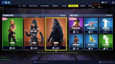 The content rotates on a daily basis. here is my reaction to my own skins entering the item shop ...