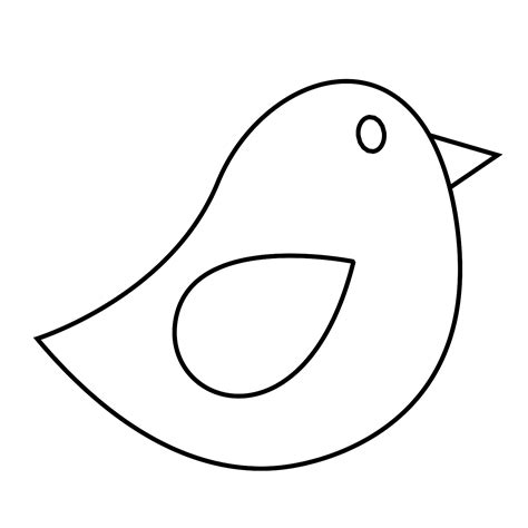 Simple Bird Outline Clipart Best