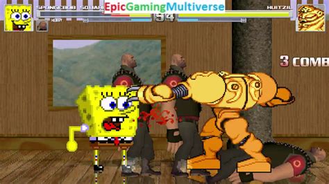 Team Fortress 2 Characters The Heavies And Spongebob Vs Huitzil In A