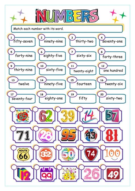 Numbers Interactive And Downloadable Worksheet You Can Do The