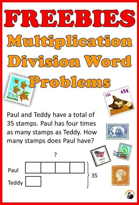 Photos of the 3 multiplication and division word problems. Multiplication Division Word Problems Worksheets Freebies Grade 3-4 | Division word problems ...