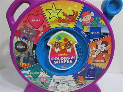 Mattel See N Say Colors And Shapes 1989 Learning Toy Etsy Learning