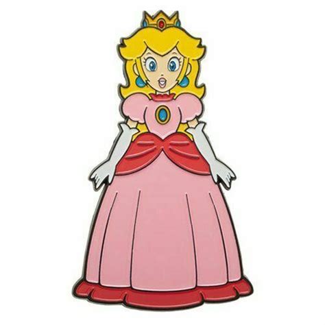 Princess Peach Lapel Pin Nintendo Super Mario Brothers 3 Large Pinback