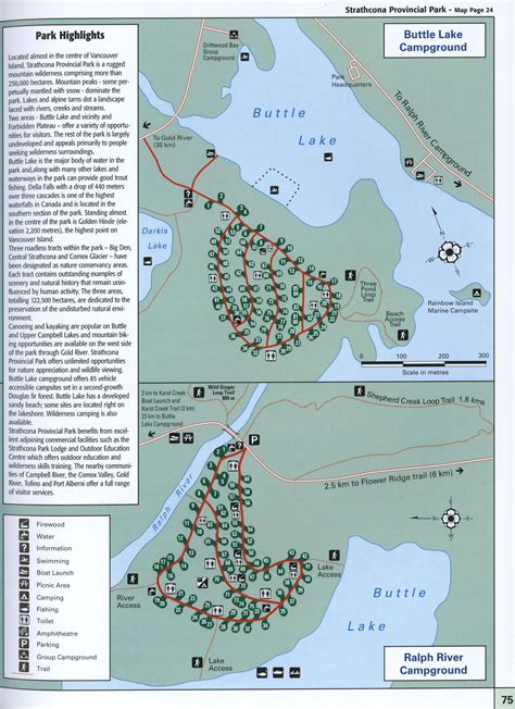 Detailed Map Of Strathcona Provincial Park Free Printable