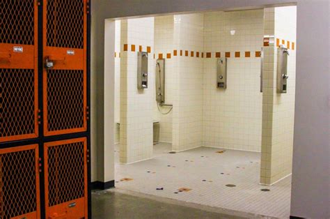 open shower appreciation — men s locker room at the gym at the college of the