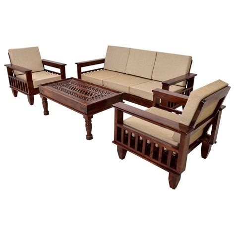 Buy Furniture World Sheesham Sofa Set For Living Room Wood Furniture