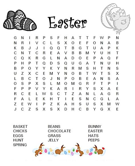 16 Printable Easter Word Search Puzzles Kitty Baby Love