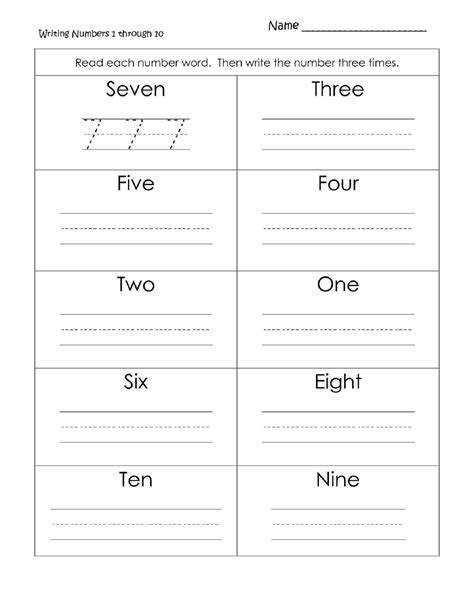 10 Writing Numbers In Words Worksheets Grade 1 Esl Worksheets Kids