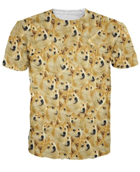 Doge T Shirt Internet Meme Dog Funny Dogs 3d Unisex Printed Summer