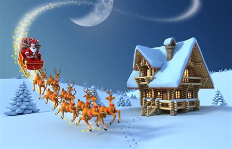 Download Santa Claus And Reindeer Wallpaper Gallery