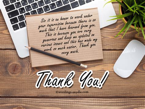 Thank You Note For Your Boss