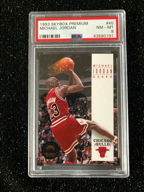 You don't have this card. 1993 Skybox Premium Michael Jordan #45 Basketball Card Chicago Bulls PSA 8 NM-MT #ChicagoBulls ...