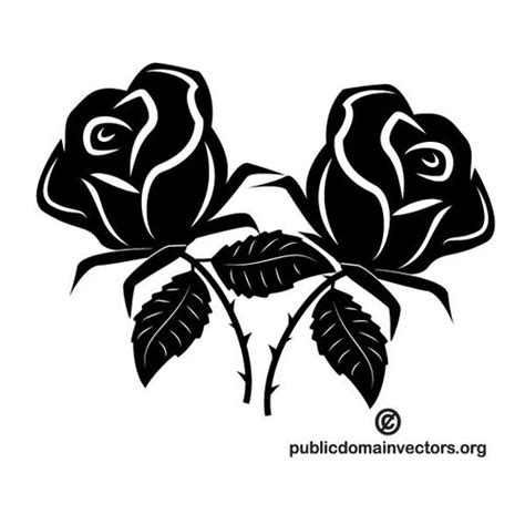 Black Roses Public Domain Vectors