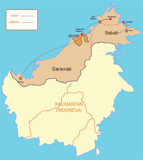 Discover Borneo Map Correct Dee Luxe Journeys