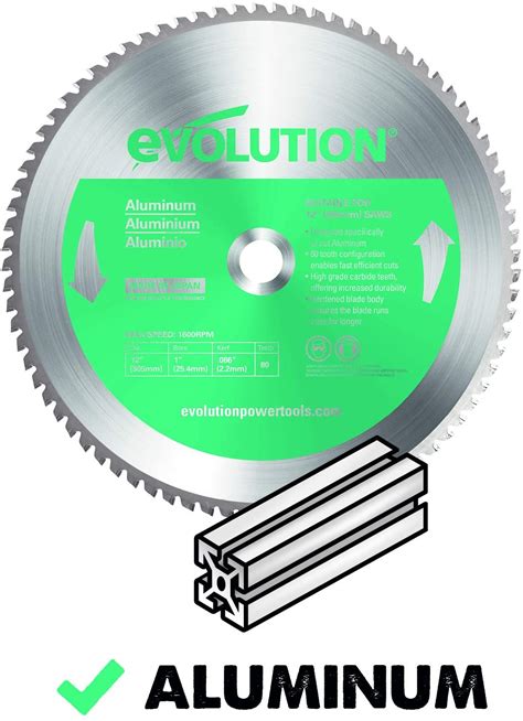 Evolution Power Tools 14bladeal Aluminum Cutting Saw Blade 14 Inch X
