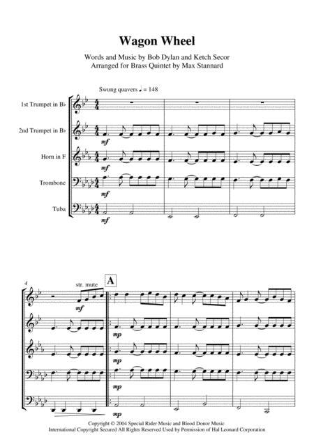 Wagon Wheel By Boby Dylan And Ketch Secor Digital Sheet Music For