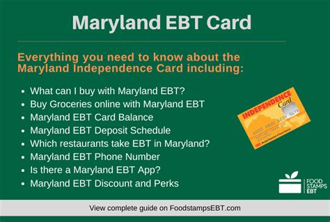 Maybe you would like to learn more about one of these? Maryland EBT Card 2020 Guide - Food Stamps EBT