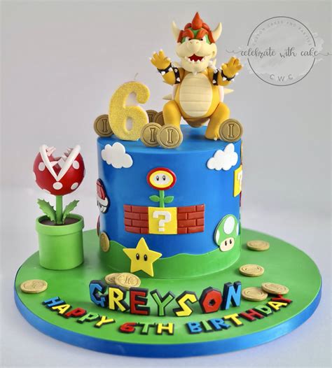 Celebrate With Cake Super Mario Featuring Bowser Single Tier Cake