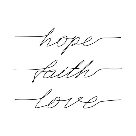 Faith Hope Love Symbols Drawings Illustrations Royalty Free Vector