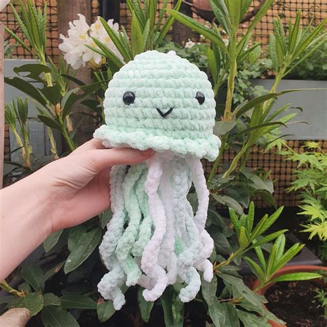 Max 64 Off Handmade Crochet Plush Jellyfish Stuffed Animal Plushie