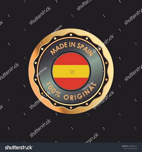 Made In Spain Emblem Badge Royalty Free Stock Vector 1682054224