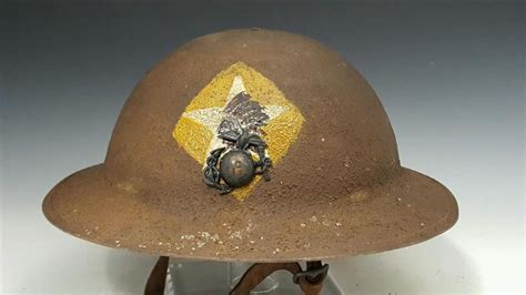 Ww1 Usmc 6th Marine Regiment Painted Helmet With Ega Steel And Kevlar