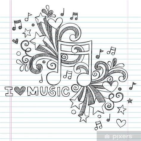 Music Notes Drawing Music Drawings Doodle Drawings Art Drawings
