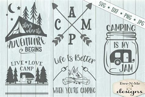 Camping Bundle Svg Cut Files Summer Camp Camping Clipart By Doodle My