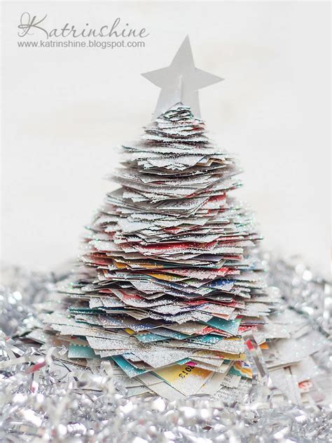 Katrinshine Recycled Paper Christmas Tree Diy