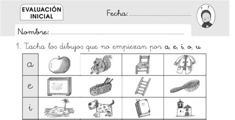 Completa Evaluación Inicial Para Primero De Primaria Orientacion Andujar