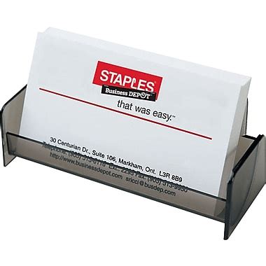 Known as 'instant business cards' customers are able to have custom business cards in a matter of hours. Staples® Business Card Holder, Smoke | Staples®