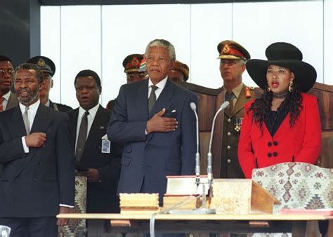 10 May 1994 Nelson Mandela Sworn In As Sas First Democratic President