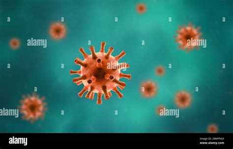 Coronavirus Dentro De La Célula O Sangre Vista Macro Del Virus De La