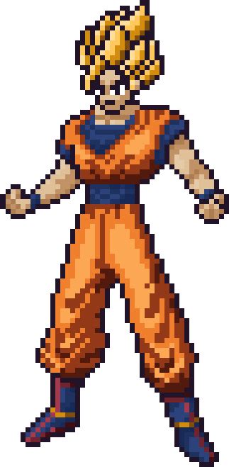 Goku Super Saiyan Pixel Art Jump Ultimate Stars Goku Dibujos Animados