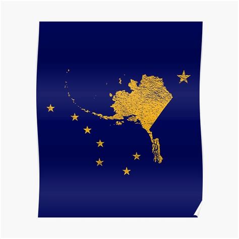 Alaska Flag Big Dipper Ursa Major North Star Map Poster For Sale By