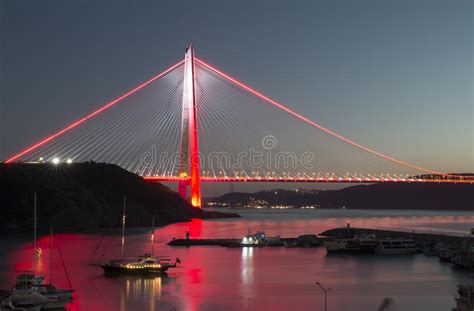 Yavuz Sultan Selim Bridge On Bosphorus Stock Image Image Of Poyrazkoy