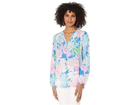 Lilly Pulitzer Pullover Designs Print Pullover Silk Top Signature