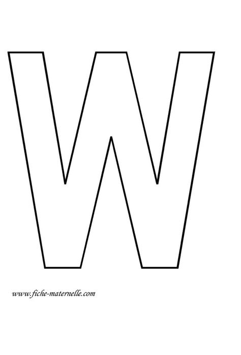 The Letter W Is Made Up Of Black And White Lines Which Are Drawn In